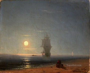 月の夜 1857 ロマンチックなイワン・アイヴァゾフスキー ロシア Oil Paintings